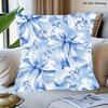2D Flat - 1pc 2D Flat Bow Throw Pillow Covers Elegant Fanciful Ribbon Button None Blue with Hidden Zipper Cushion Covers One Sided Printing Pillow for