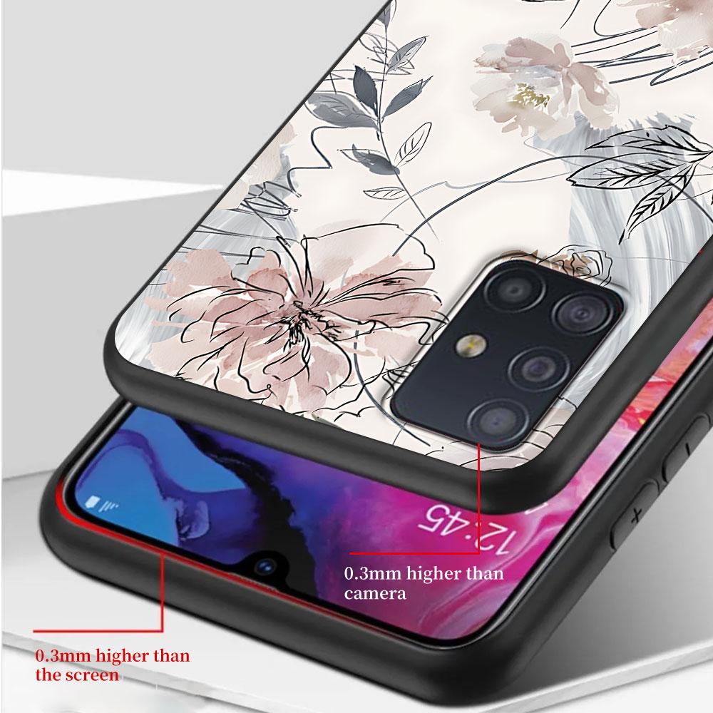 Rose Love Heart Gold Case for Samsung Galaxy A51 A53 A54 A31 A52 A12 A13 A21s A22 A32 A11 A22 A33 A41 A52s A73 TPU Phone Cover