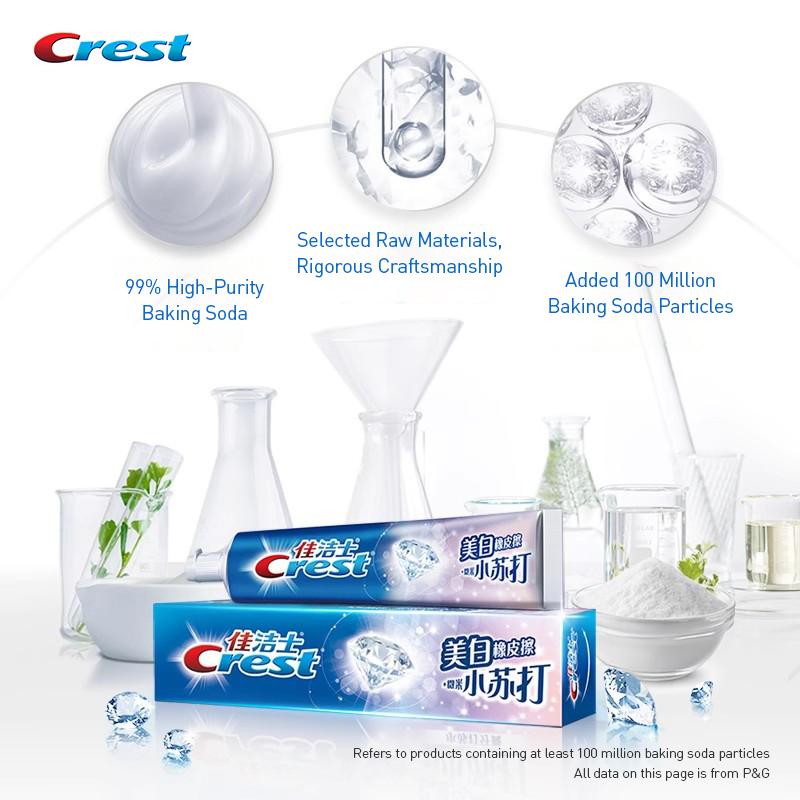 Crest 3D White Baking Soda Toothpaste Whitening Stain Removal Deep Clean Fresh Breath Oral Care