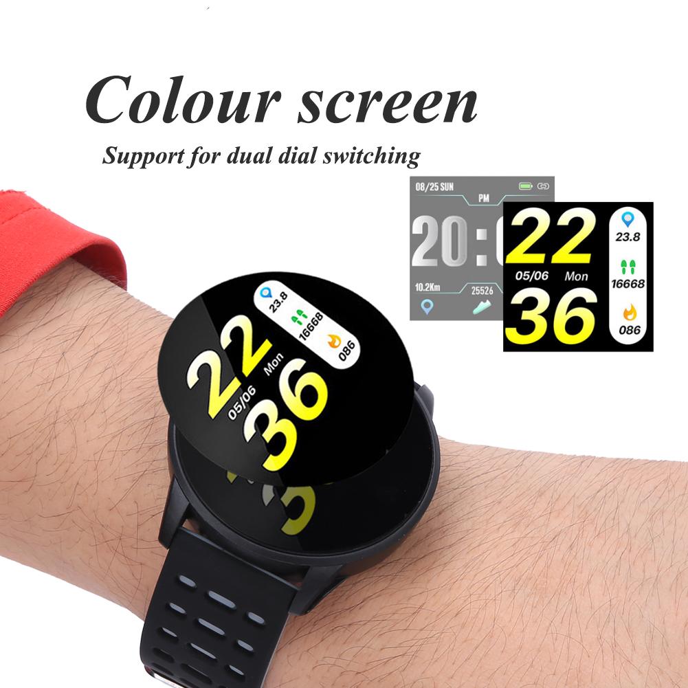 SUNROAD Heart Rate Monitoring Blood Pressure Waterproof Smart Sports WatchBlack