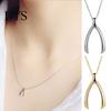 Magical Wishbone Pendant Necklace Good Luck Charm Clavicle Chain Jewelry Gift
