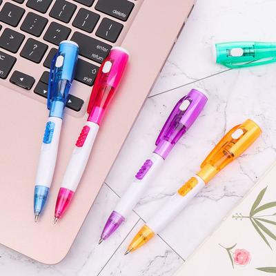 Novelty Stationery Illumination Multi-function Flashlight Pen Ball Pens Ballpoint Pen LED Light