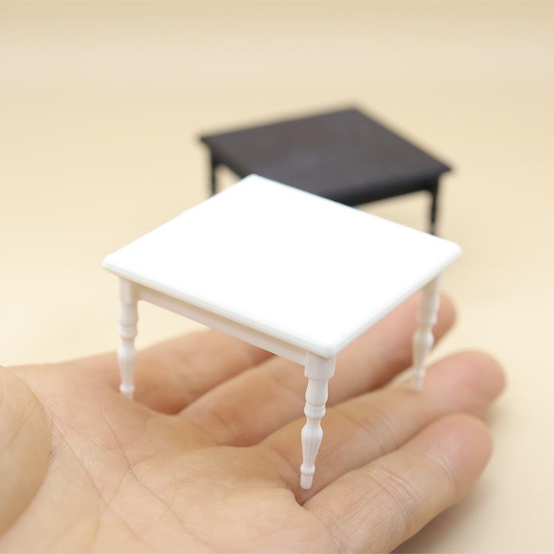 1/12 Dollhouse Simulation Square Tea Table Model Dollhouse Living Room Furniture Decoration Dolls House Diy Accessories