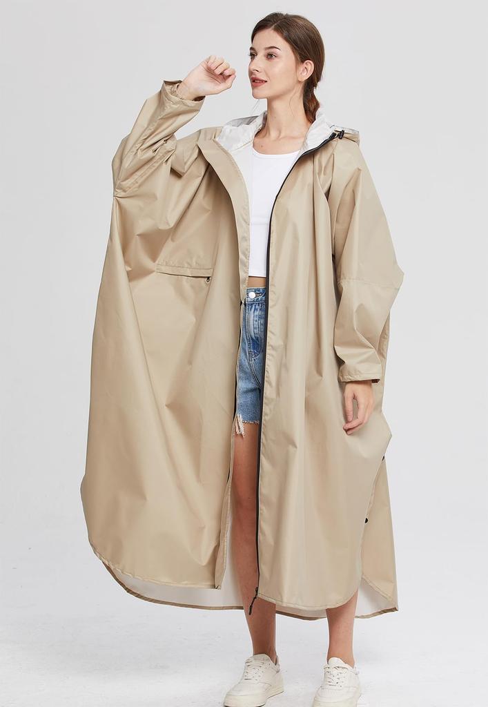 Regnjakke for ryggsekk regn regn for å se oppbevaringspose unisex [Moli&Hani] sykling, dame regnjakke, kompatibel, poncho, lett, vindtett,