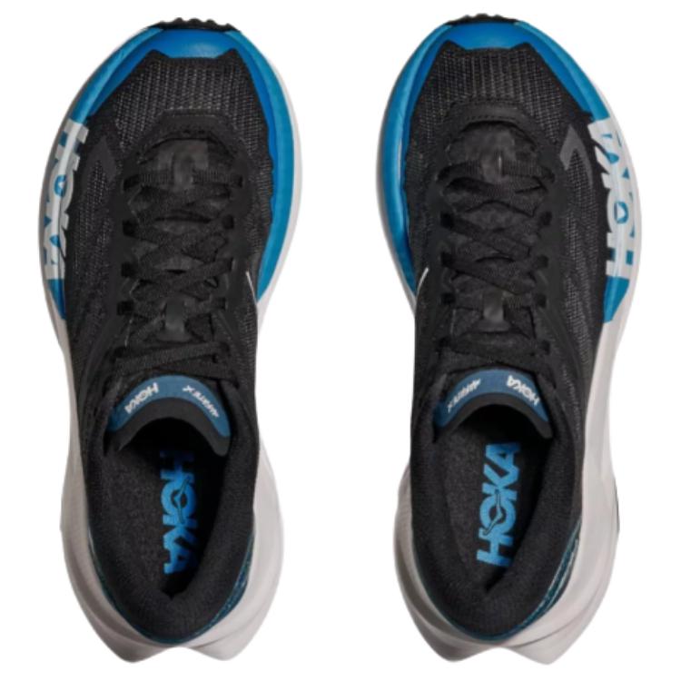 HOKA One One Mafate X Classic Versatile Non-Slip Durable Breathable Lightweight Trail Running Shoes Women Sneakers Black Blue 1162010-BKSK