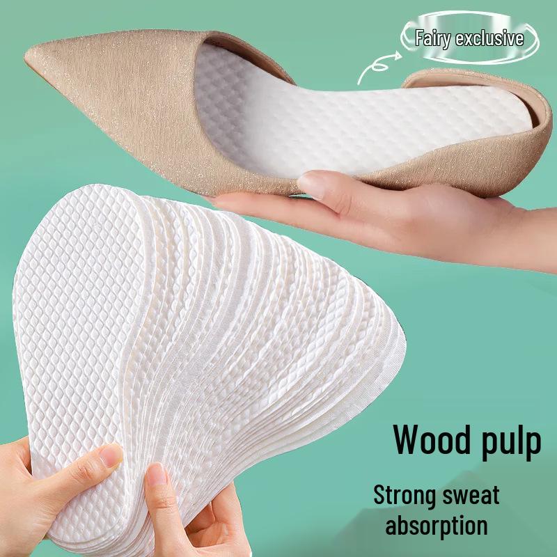 

Summer Odor-Proof Disposable Wood Pulp Insoles | Sweat-Absorbing, Hygienic, Non-Slip Comfort for Barefoot Use & Wash-Free 42 Adjustable