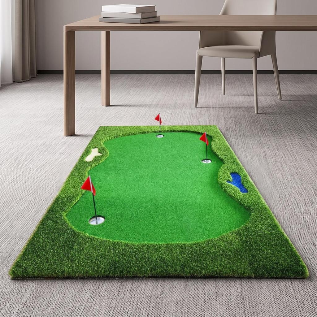 Stable Golf Putting Surface | Multiple Hole Cutouts, Green with