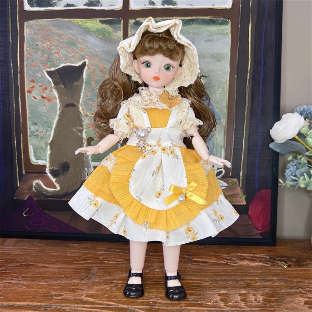 1 Set Attractive Eyes Dress Up BJD Dolls Long Hair Makeup Ball Joint Doll  Babies