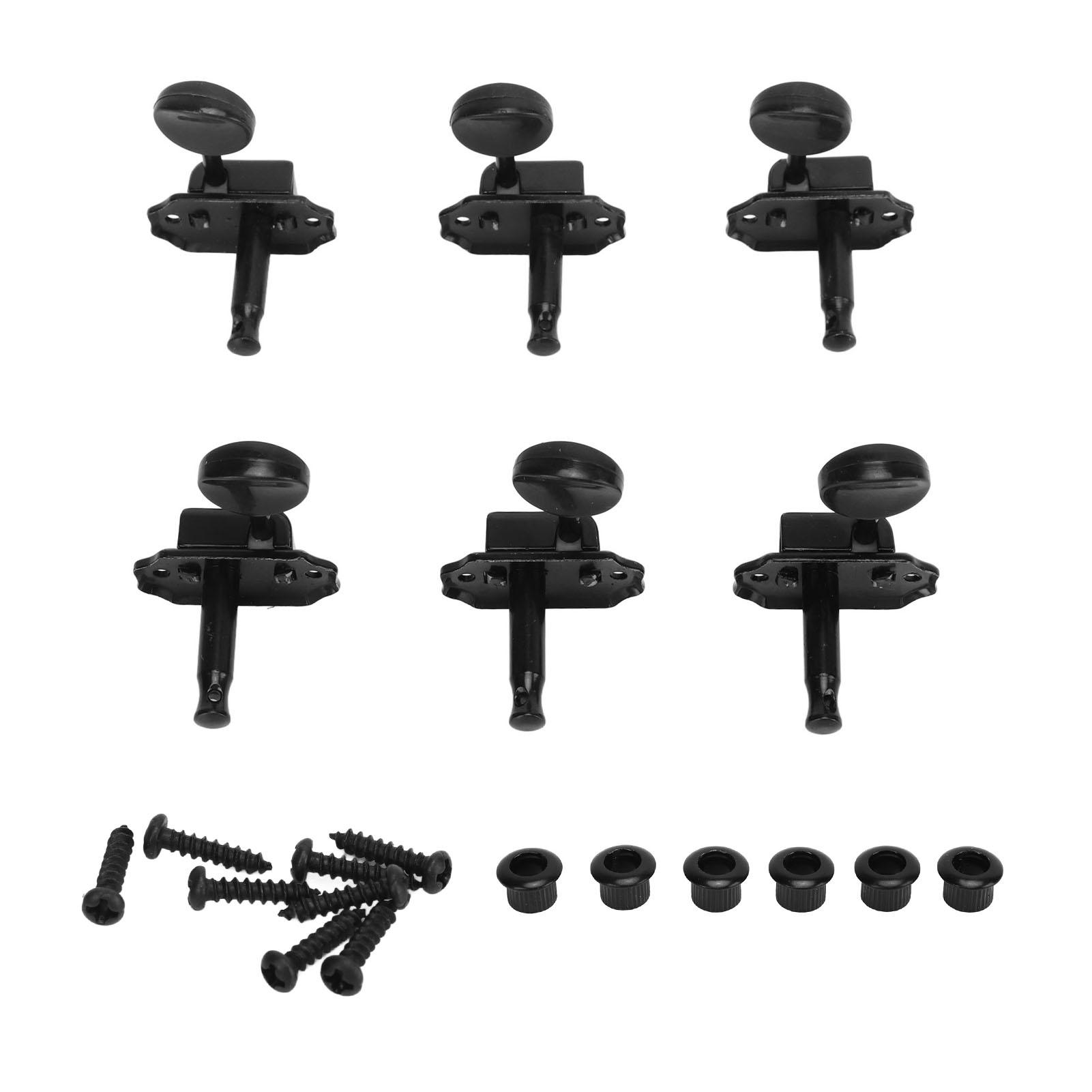 6 шт. колки для настройки струн 3L3R Металлические колки высокой прочности для электрогитары Черные