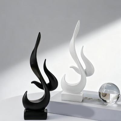 Modern Abstract Sculptures Resin Flame Figurines Statue Table Centerpieces for Living Room Office Home Decorations