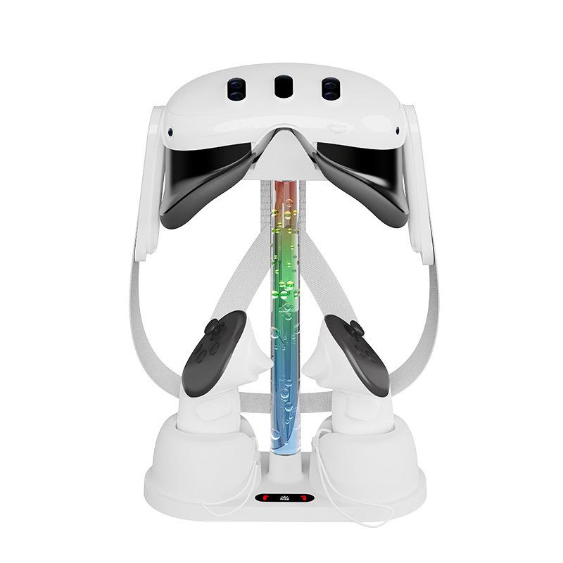 Suitable for Meta Quest 3 Chargers Suitable for Meta Quest 3 Charging Dock RGB Light Storage Bracket