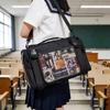Nuova Borsa a Spalla Ita Y2K Grande Capacità Sportiva Borsa a Tracolla Ragazze Carine Borsa a Messaggero Trasparente Display Fai-da-te Borse da Pendolare