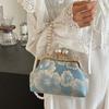 Pearl Chinese Style Handbag Shoulder Ladies Shell Bag Trendy Embroidery Banquet Bag  Party