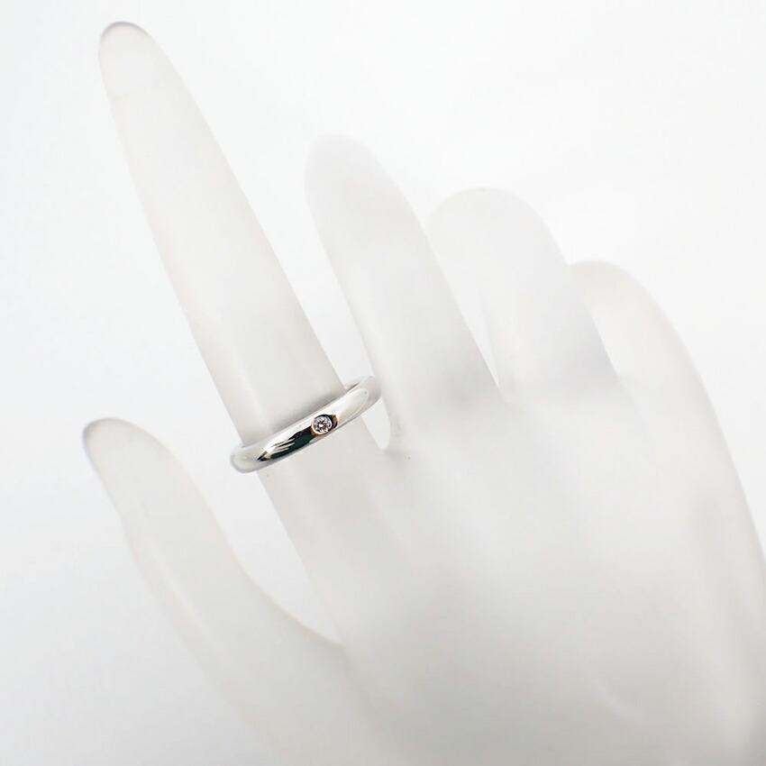 [Pre-owned] TIFFANY Pt950 Diamond Stacking Band Ring, Size 8, J44-7