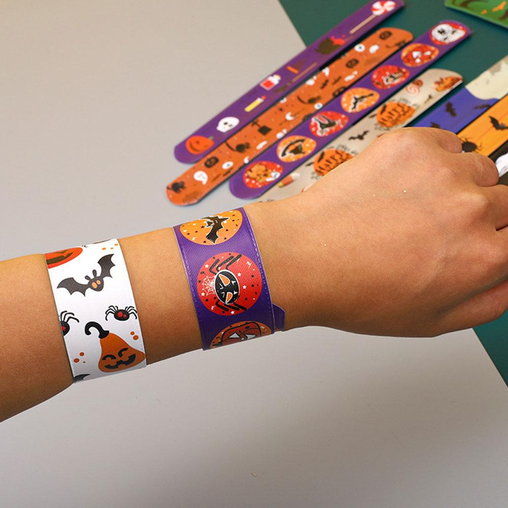 

5/10 шт. браслет на Хэллоуин с пощечиной, мультяшный скелет, ремешок на запястье, рождественский детский браслет для дружбы и пар, косплей-вечеринка