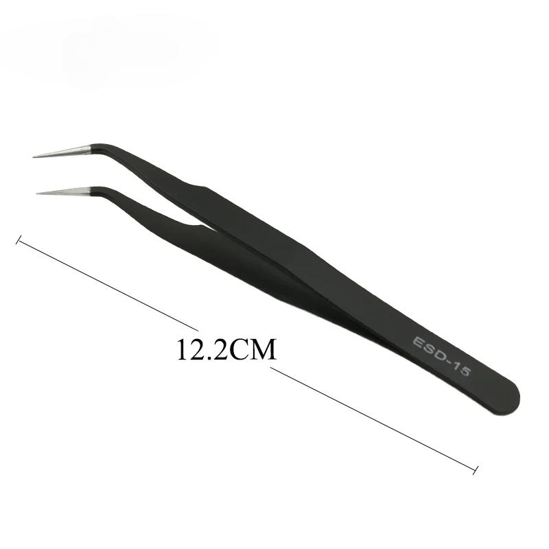 1PC Stainless Steel Curved Straight Eyebrow False Eyelash Tweezers Nail Art Extension Makeup Tool Eeyelashes Tweezers