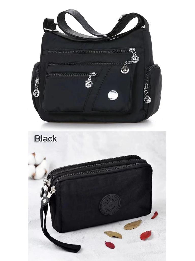 Women Crossbody Bag Waterproof Tote Casual Nylon Purse Handbag RFID Lightweight Messenger Bag