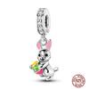 Animal Charms Copper Pet Cat Doggy Paw Sloth Giraffe Glass Beads Fit Original Bracelets Women' Diy Jewelry