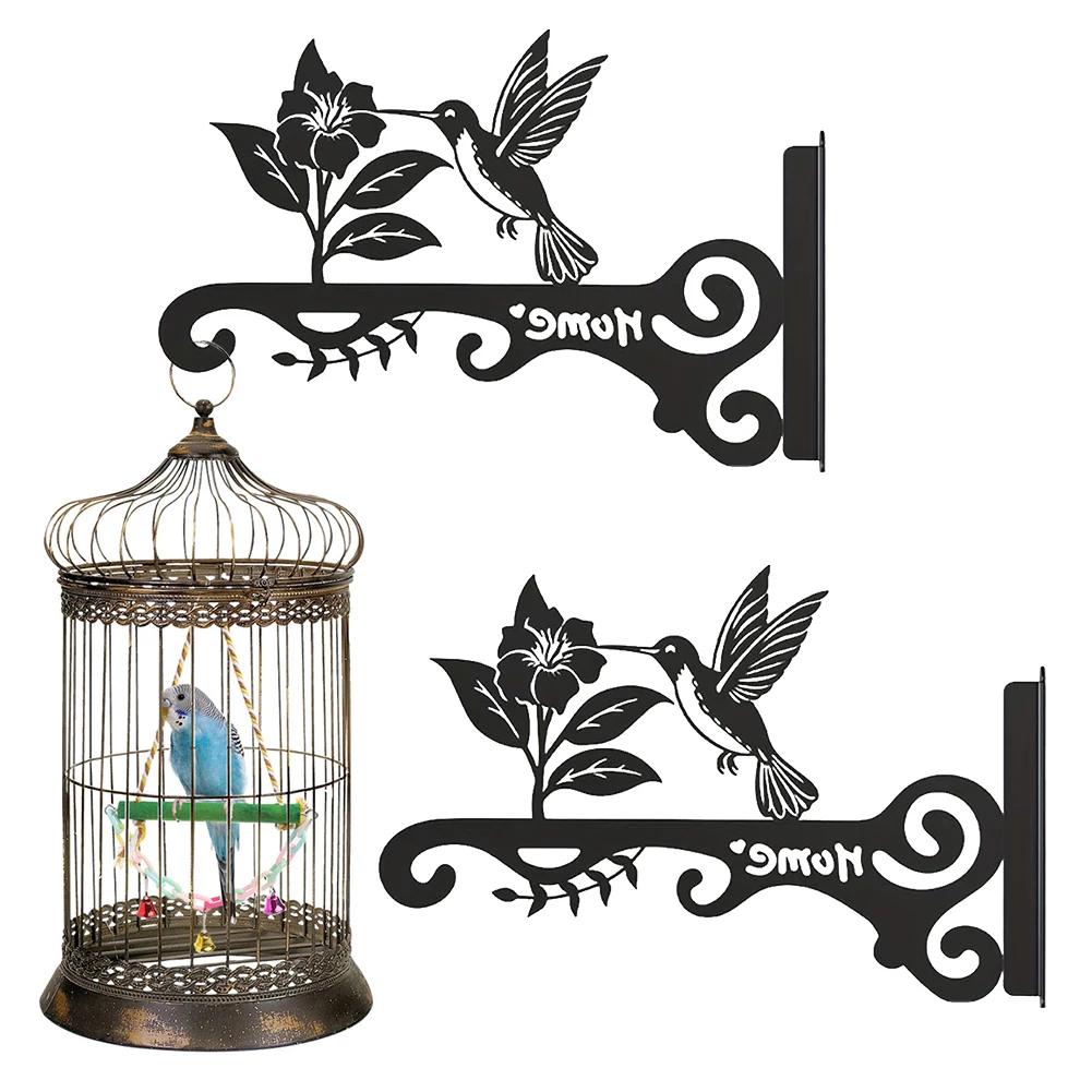 Metalowy wspornik do roślin wiszących 10 cali z pięknym wzorem ptaka Haki do roślin do zawieszania roślin Karmnik dla ptaków Dzwonek wietrzny Lampion