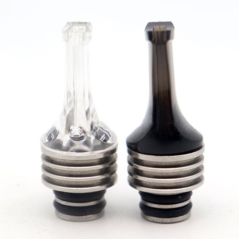 510 Pipette Dripper Straw Tip Plastic + Stainless Steel Flat Taste Straw Joint Accessories