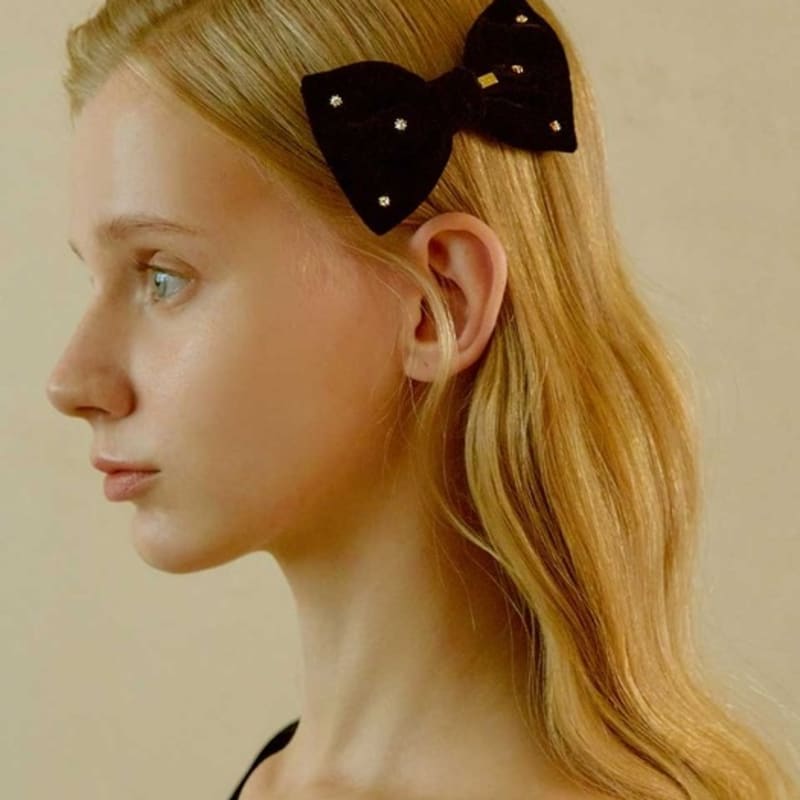 

Jean Paul Clarisse Stone Ribbon Auto Pin JP-23-369AB black