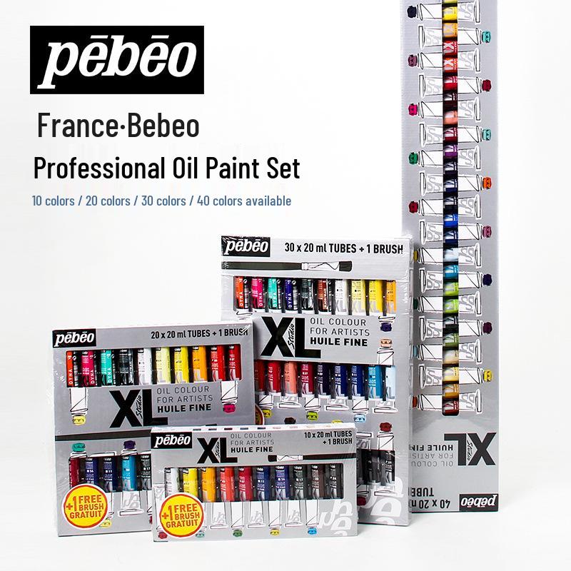 Bebeo Pebeo XL Oil Paint Set - 20ml Tubes, Available In 10, 20, 30, or 40 Colors
