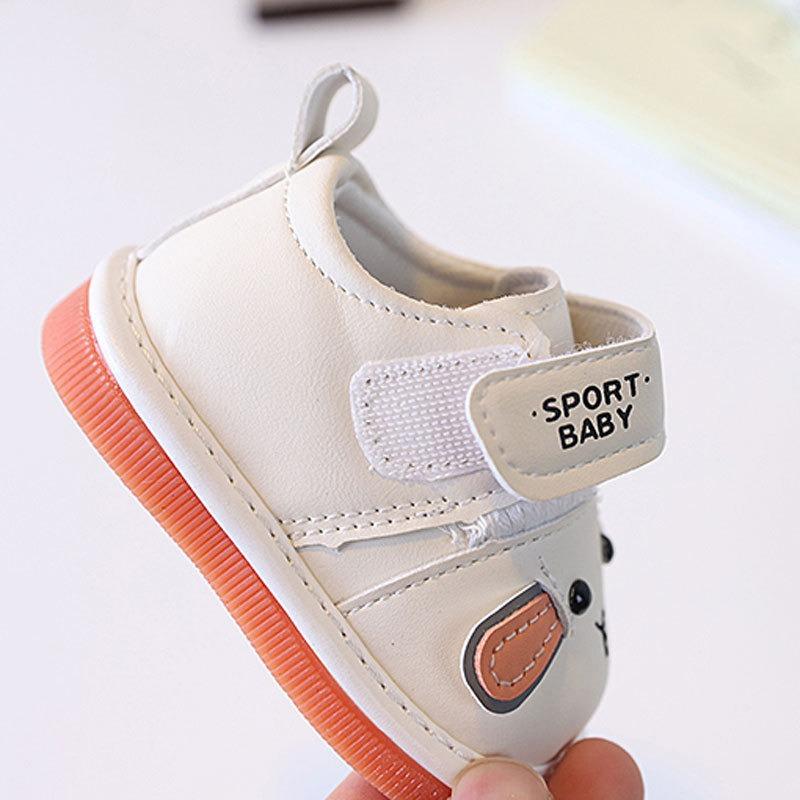 Unisex Baby Single Shoes, Spring/Autumn Style Infant Shoes 0-1-2 Years Old, Soft-Soled Squeaky Shoes.