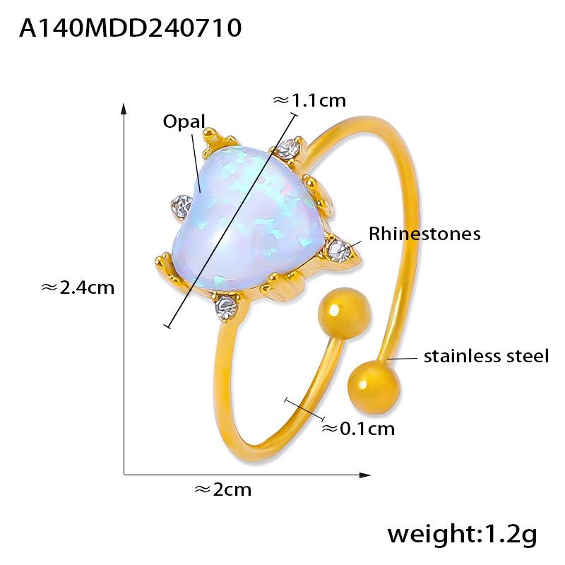 

Кольцо со стразами из австралийского драгоценного камня, ниша, легкое, роскошное, регулируемое, из нержавеющей стали, покрытое золотом 18 карат, для женщин