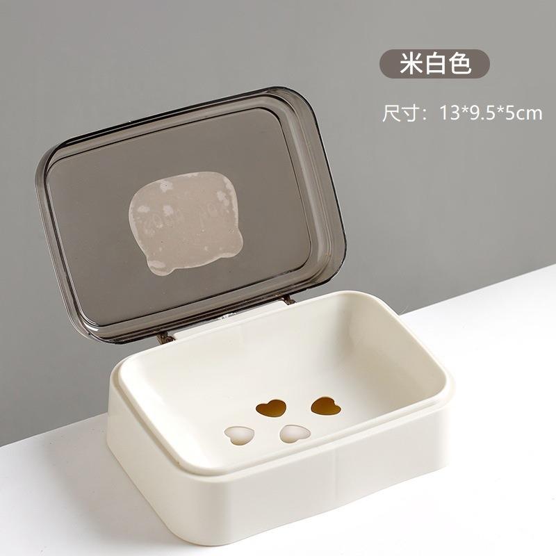 Bathroom Soap Dish With Lid Home Plastic Box Keeps Dry Soap Dish Travel Portable Tray Dish Storage Soap Container