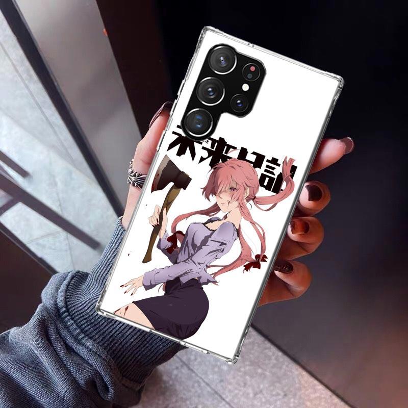 Mirai Nikki Gasai Yuno Anime Phone Case for Samsung Galaxy S26 S25 Edge S24 S23 Ultra S22 Plus S21 FE S20 + Soft Cover Print Fun