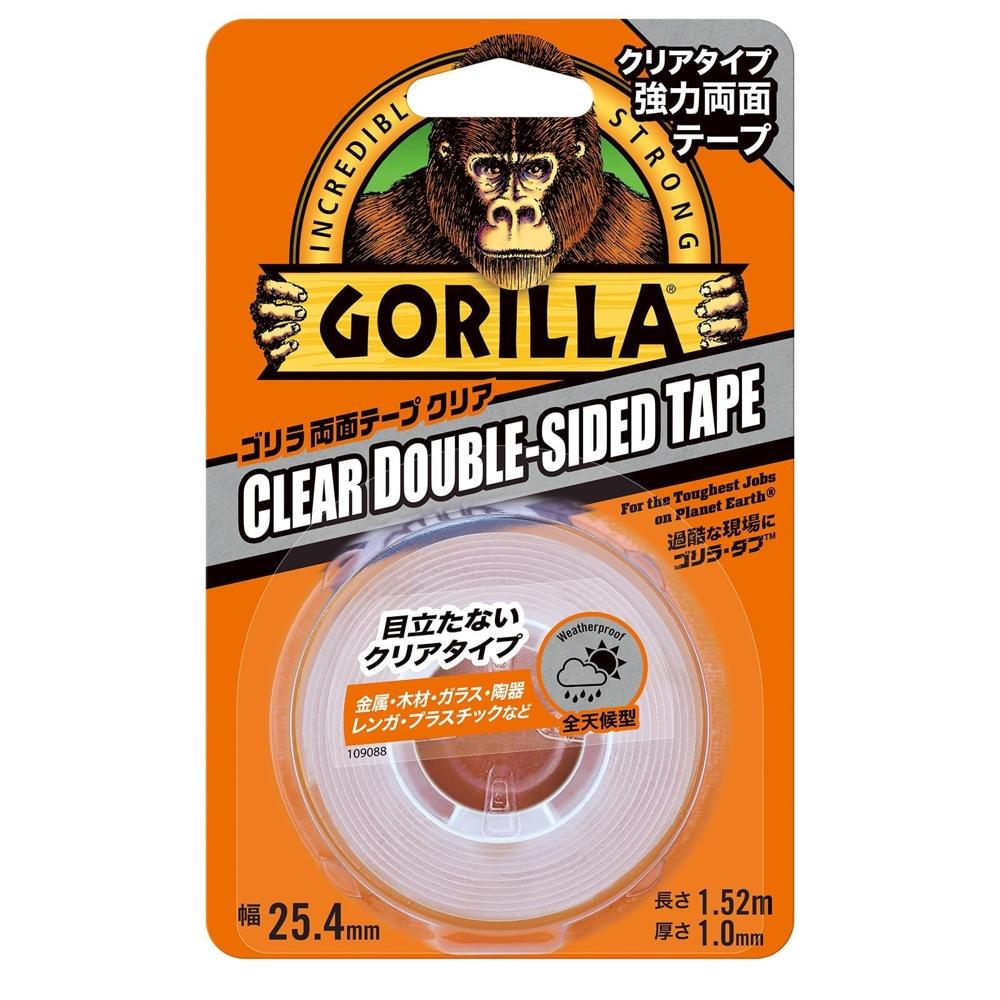 KURE Gorilla Double-Sided Tape Clear 25.4mm x 1.52m Strong 1780