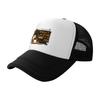 Library Cats Bookshelf Design Mesh Baseball Cap Breathable Trucker Hat for Cat Lovers Reading Theme Fashion Accessory