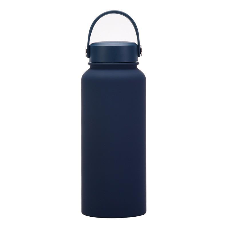1L Stainless Steel Vacuum Insulated Water Bottle With Wide Mouth Portable Outdoor Sports Travel