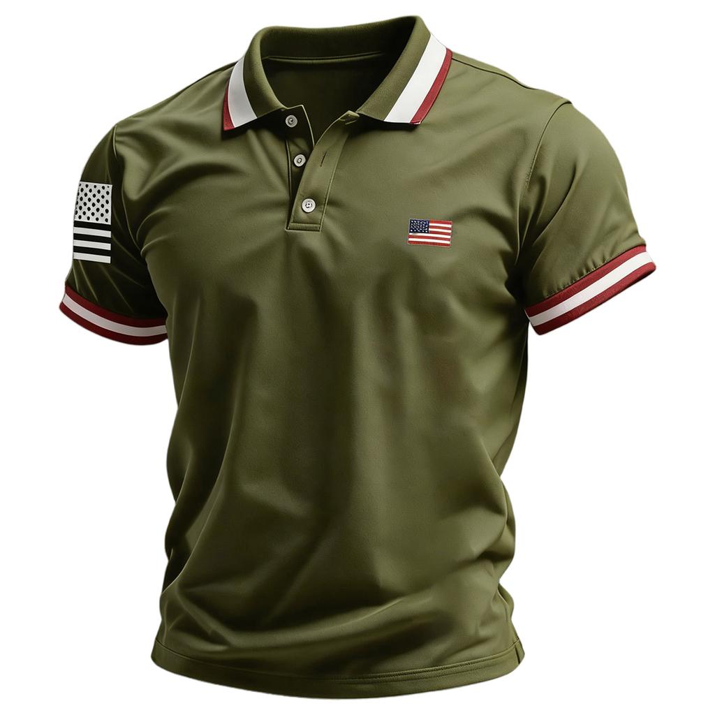 Men's Summer Print Short Sleeve Lapel Shirt Men's Casual Fashion Shirt