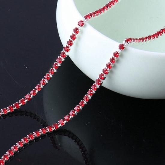 2.1 Yards DIY Bling Crystal Rhinestone Chain Trim Sewing Crafts Decoration Trim