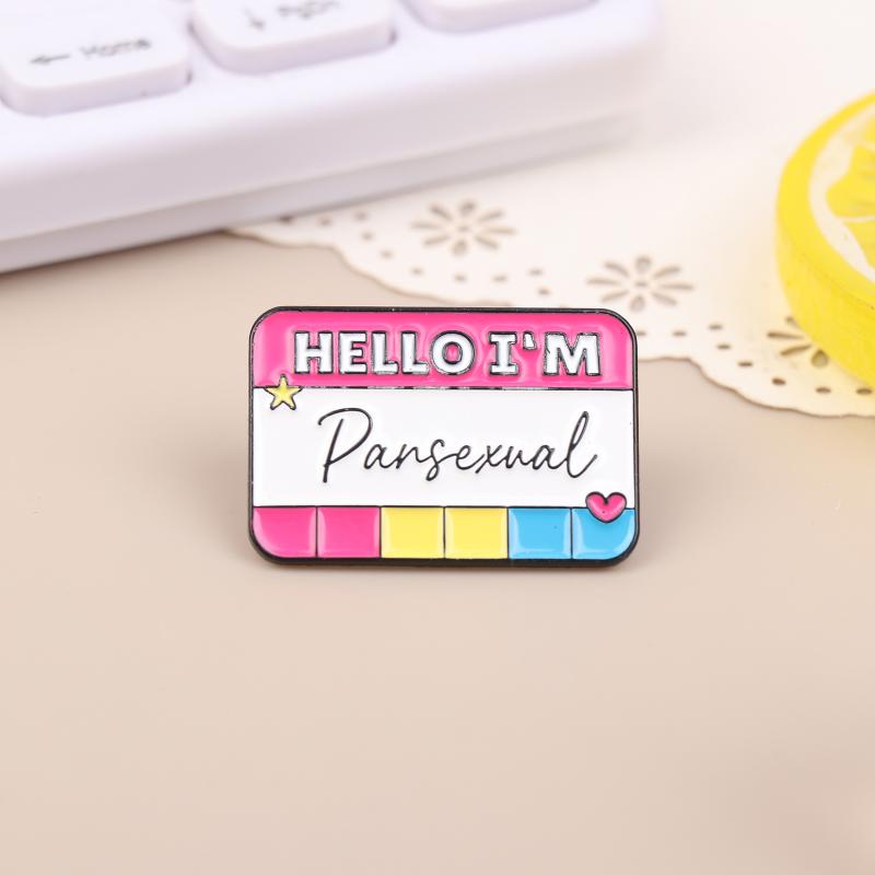 Funny Enamel Brooches Asexual Trans Gay Lesbian Pride Lapel Pins Cute Badges for Backpack Jacket Decoration
