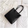 Korean Simple Solid Color Shoulder Bag Large Capacity Commuter Tote Bags Ladies PU Leather Handbags For Women Gifts