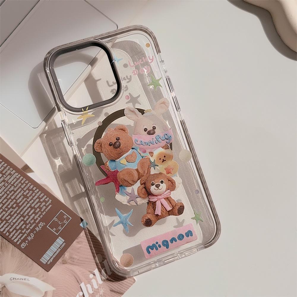 

Магнитный чехол для телефона с изображением мультяшной куклы-зверька 11 6.1