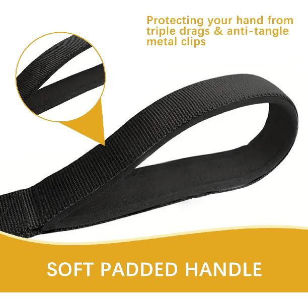 Triple Dog Leash with No-Tangle Design, Adjustable 21.6-31.4 inches, 360° Rotating, Multi-Dog Walker