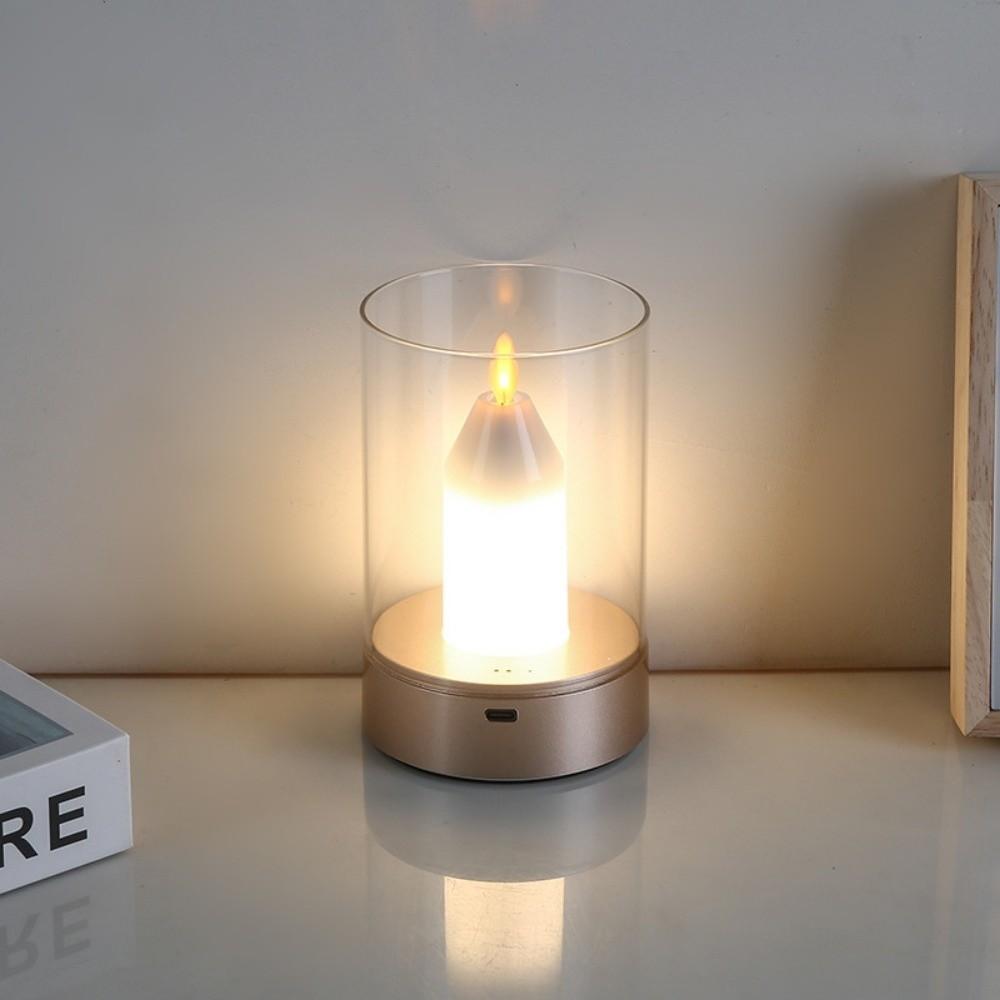 Rechargeable Sensor LED Candle Light Warm White LED Lamp New Night Light  Bedroom