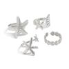 Shell Ring Set Ocean Wind Vacation Jewelry Women's Adjustable Starfish Open Joint Ring