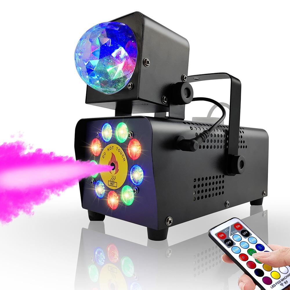 400W Mini Remote Control LED Stage Light Handheld Stage Smoke Machine Portable Stage Lighting Smoke Generator