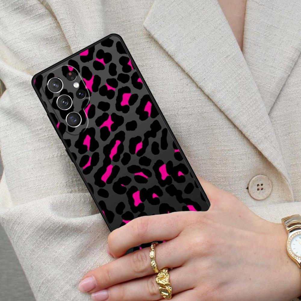 Fashion Leopard Print Cell Phone Case for Samsung Galaxy S26 Ultra S25 S24 S23 S22 S21 S20 Note10 Cover
