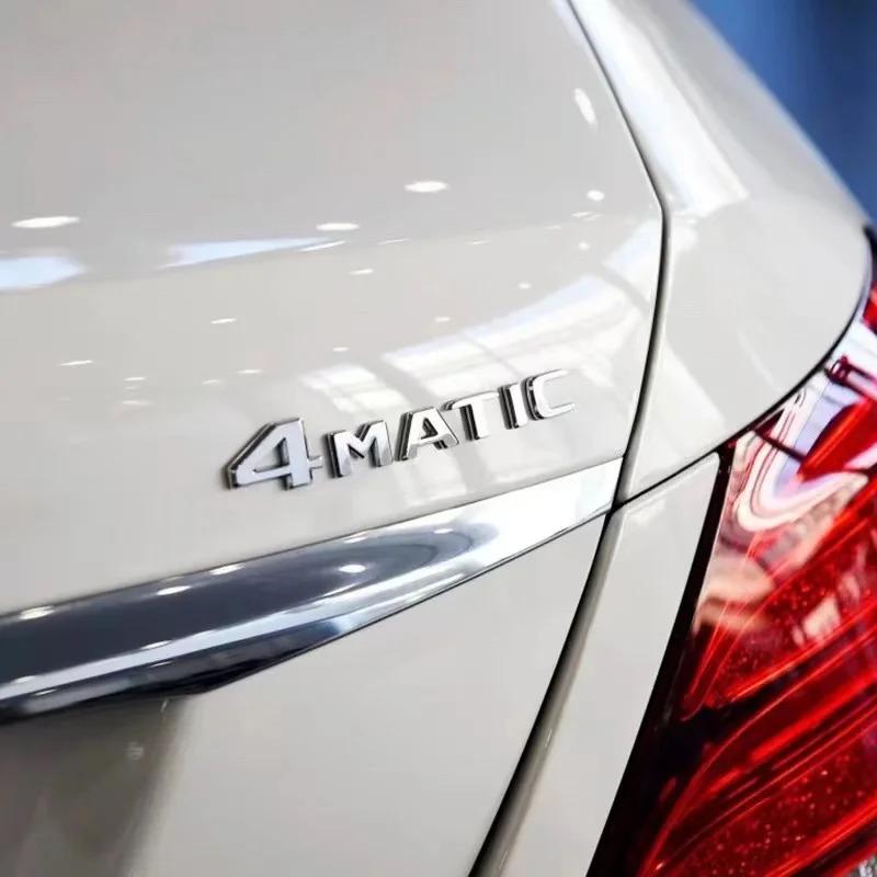 3D ABS Car Rear Trunk 4MATIC Logo Letters Emblem Badge Stickers For Mercedes Benz W246 W204 W205 W212 W213 R350 GLA GLC GLK W447