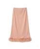 Salon De Yon Fur Trimming Skirt_ Peach