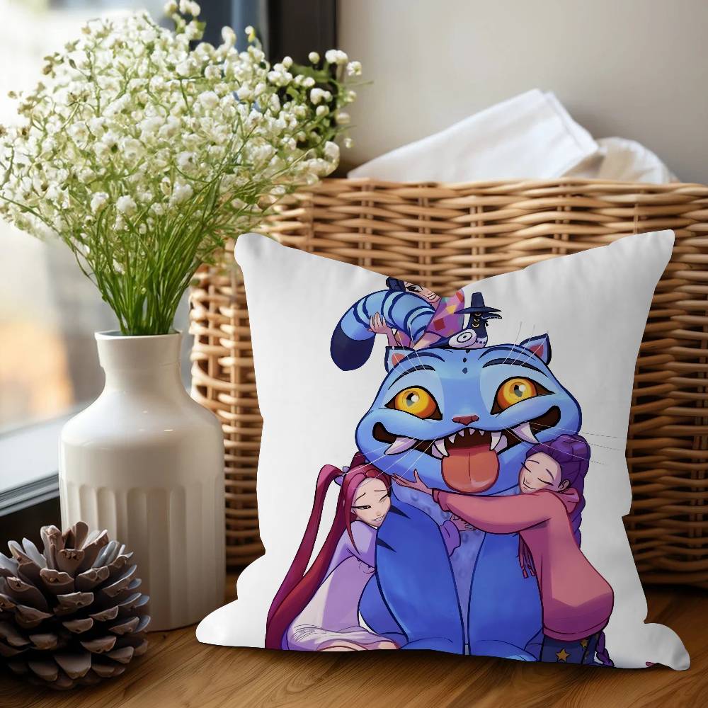 KPop Dämonenjäger Tiger Personalisiertes Kissen Staubschutz Schlafzimmer Kinder Party Dekoration Kissenbezug Geburtstag Kinder Geschenk 16x16Inch
