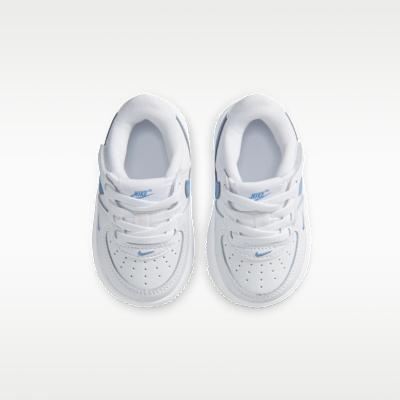 Nike Air Force 1 Low Top Toddler Shoes White Blue Infant And Toddler