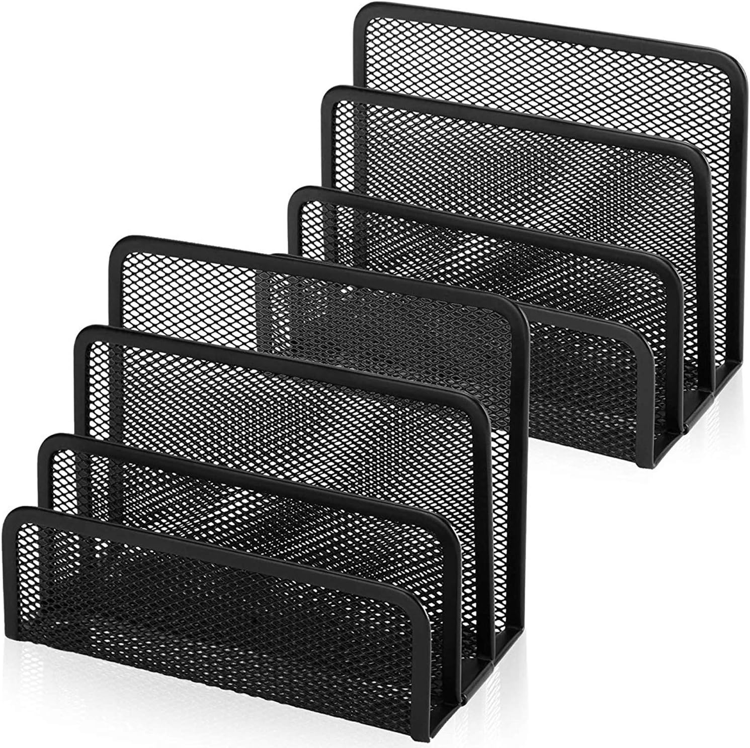 

Desk Mail Organizer with 3 Metal Mesh Compartments for Home or Office, 2PCS United States