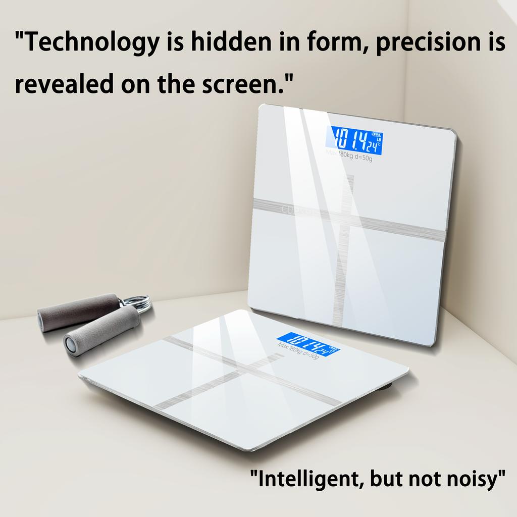 high qualityDigital Body Weight Scale with LCD Display & Temperature Meter - High-Precision Bathroom Scale Suitable for Use, Compatible with