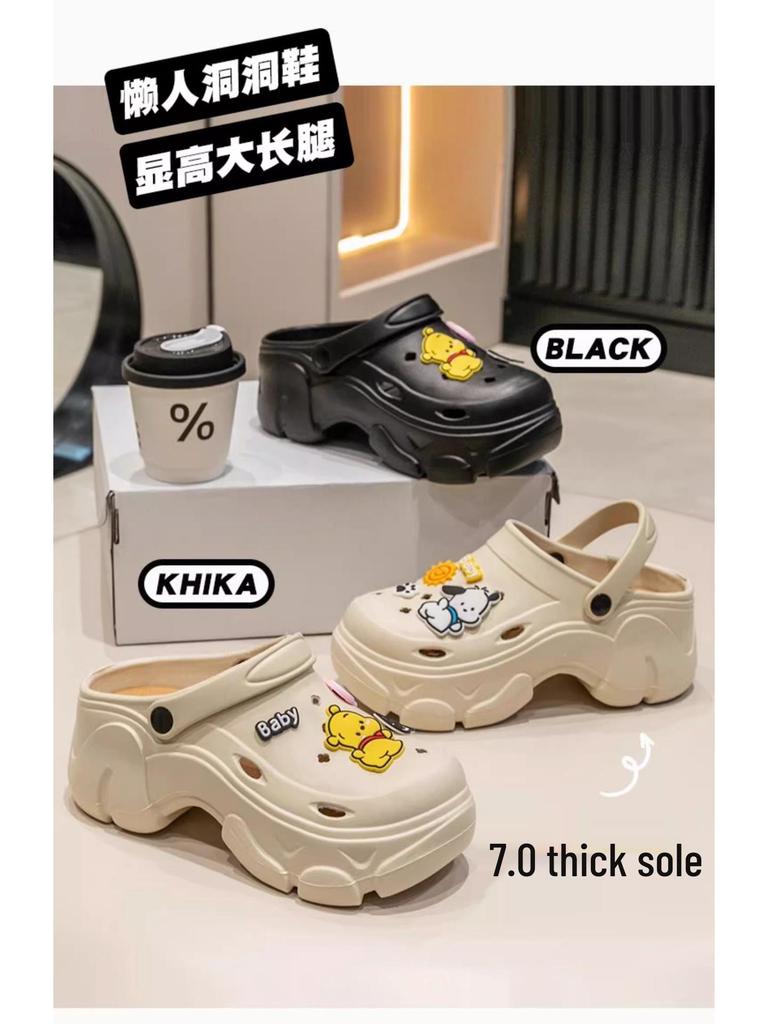 Women's Thick-Soled Non-Slip Height-Increasing Closed-Toe Sandals & Slippers - New Summer 2024 Beach Style